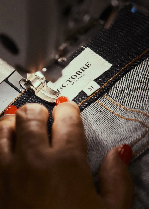 fabrication jean denim octobre editions machine couture atelier
