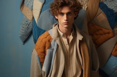 homme tendance mode automne layering superposition couches manteau pull beige