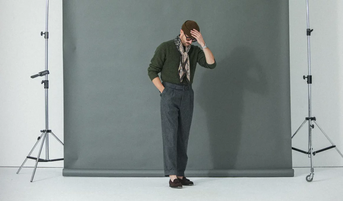 pull bonnet kaki laine tendance automne look homme