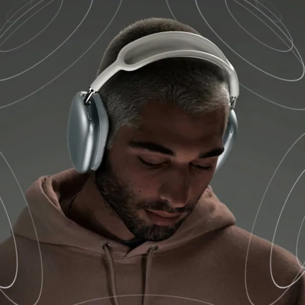 casque audio sans fil AirPods Max Apple blanc stellaire