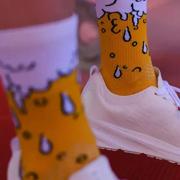 chaussettes fun biere homme running trail BV Sport cadeau