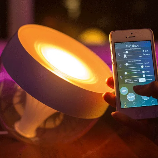 lampe ambiance connectee Bluetooth Phillips Hue Iris
