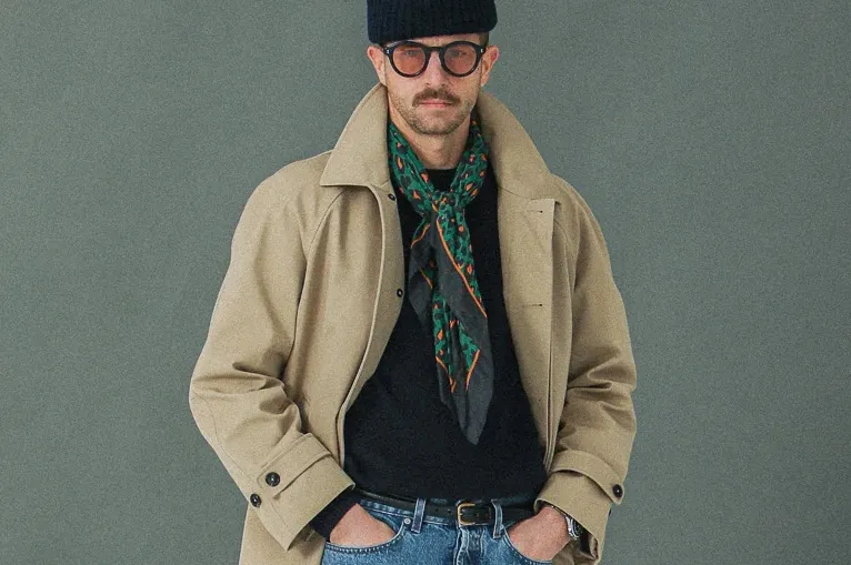 manteau trench balmacaan homme impermeable coton responsable drapeau noir