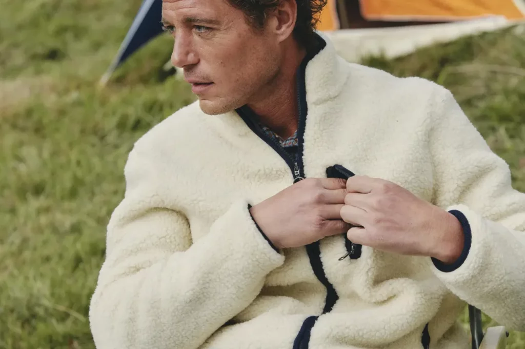 Asphalte woolpure blanche polaire laine mouton homme moderne