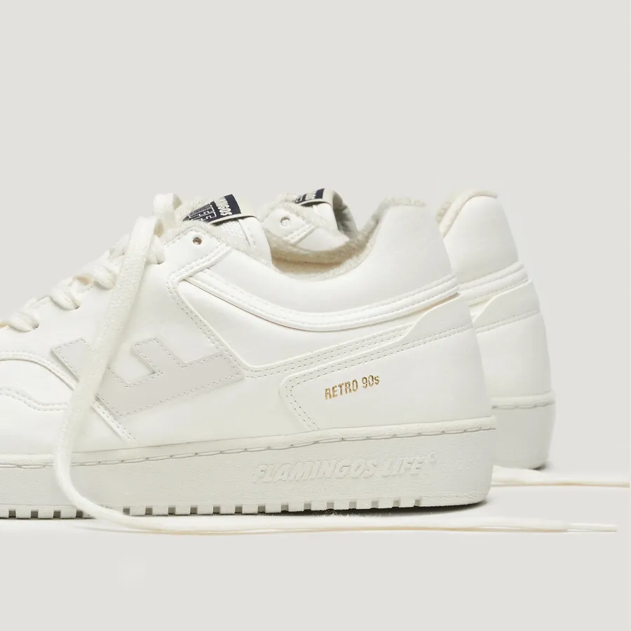 baskets responsables impermeables Flamingos Life Retro 90 waterproof vegan blanc