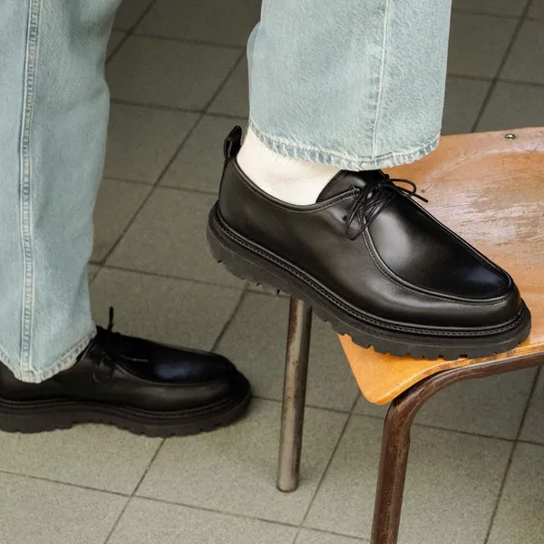 chaussure homme Bobbies Marcus cuir noir lisse chic alternative Paraboot Michael jean