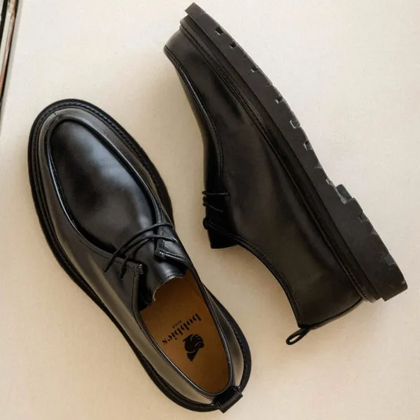 chaussure homme Bobbies Marcus cuir noir lisse chic alternative Paraboot Michael