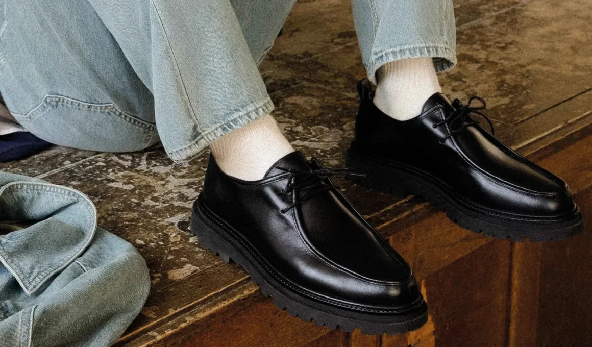 derbies workwear homme cuir noir Bobbies Marcus chaussures hiver