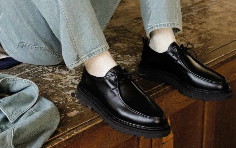 derbies workwear homme cuir noir Bobbies Marcus chaussures hiver