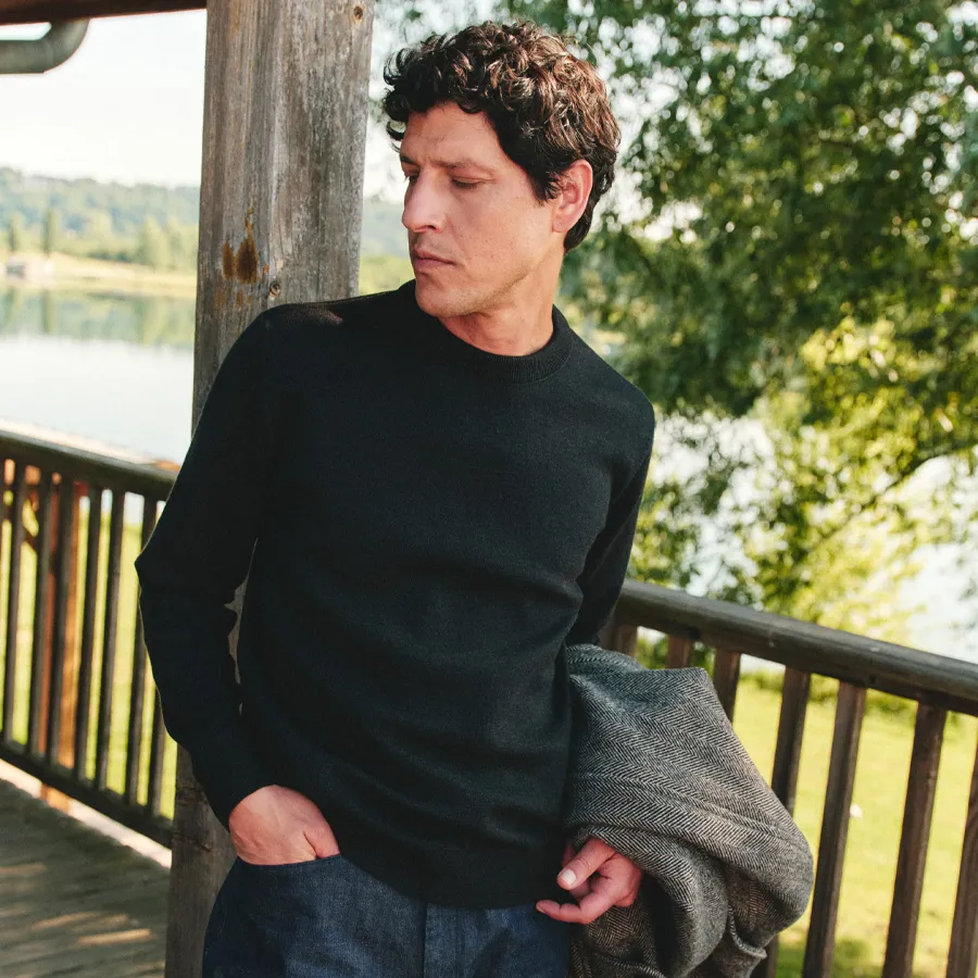 pull Parfait homme Asphalte noir laine merinos