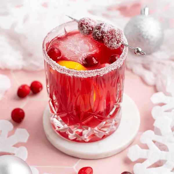 recette cocktail gin fizz cranberry citron noel