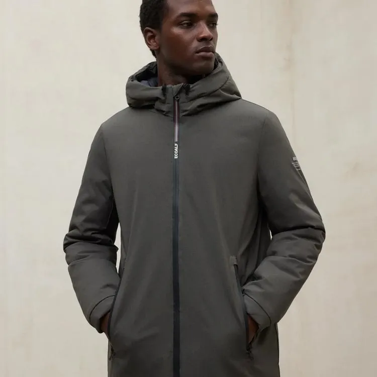 parka impermeable manteau mode homme vert olive Ecoalf Pasu